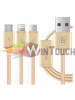 Baseus Were Portman Series 3 σε 1 καλώδιο Lightning + MicroUSB + Type-C 120cm – Χρυσό
