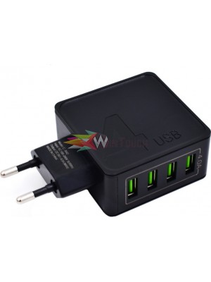 Φορτιστής AWEI C842 με 4 Θύρες USB 4.0A Fast Charging – Μαύρο Φορτιστής AWEI C842 με 4 Θύρες USB 4.0A Fast Charging – Μαύρο
