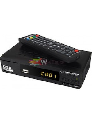 Esperanza EV104,Επίγειος Ψηφιακός Δέκτης,MPEG4,DVB-T2,Full HD,Dolby Digital Plus,οθόνη,πλήκτρα μενού