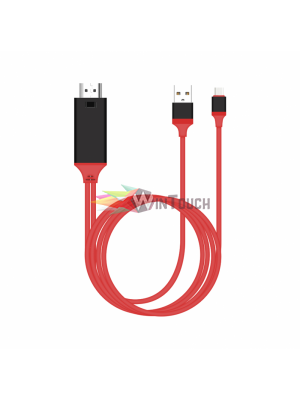 Καλώδιο Earldom WS8C, Type C MHL - HDMI + USB, 2.0m, Κόκκινο - 14929
