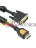 Καλώδιο DeTech HDMI σε DVI, 5m, Φερριτή, HQ, Μαύρο - 18191