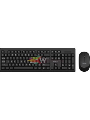 PHILIPS set ποντίκι & πληκτρολόγιο SPT6324, ασύρματο, αθόρυβο, μαύρο PHILIPS set ποντίκι & πληκτρολόγιο SPT6324, ασύρματο, αθόρυβο, μαύρο