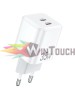 Awei Φορτιστής Χωρίς Καλώδιο GaN με 2 Θύρες USB-C 35W Power Delivery Λευκός (PD65)