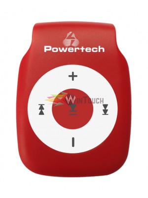 POWERTECH MP3 Player με clip, επαναφορτιζόμενο, microSD, Κόκκινο