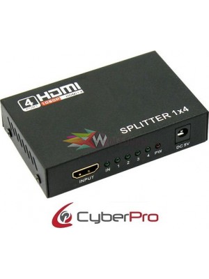 CyberPro CP-HSP4 HDMI Splitter 1 in - 4 out (power)