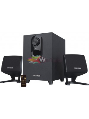 Microlab M-108BT, 2.1ch, 5W & 2x 3W, bluetooth/USB/AUX, μαύρα
