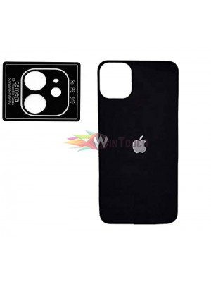 iPhone 11 Tepered glass black for back cover with camera lens protector Αξεσουάρ