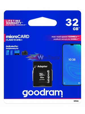 GOODRAM κάρτα μνήμης M1AA microSDHC UHS-1, 32GB, Class 10