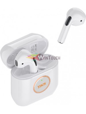 YISON earphones με θήκη φόρτισης T8, True Wireless, λευκά